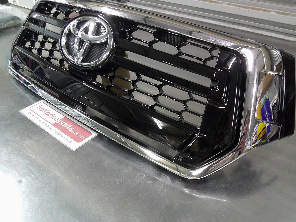 Toyota Hilux Genuine Front Grille Black and Chrome With Emblem New Part