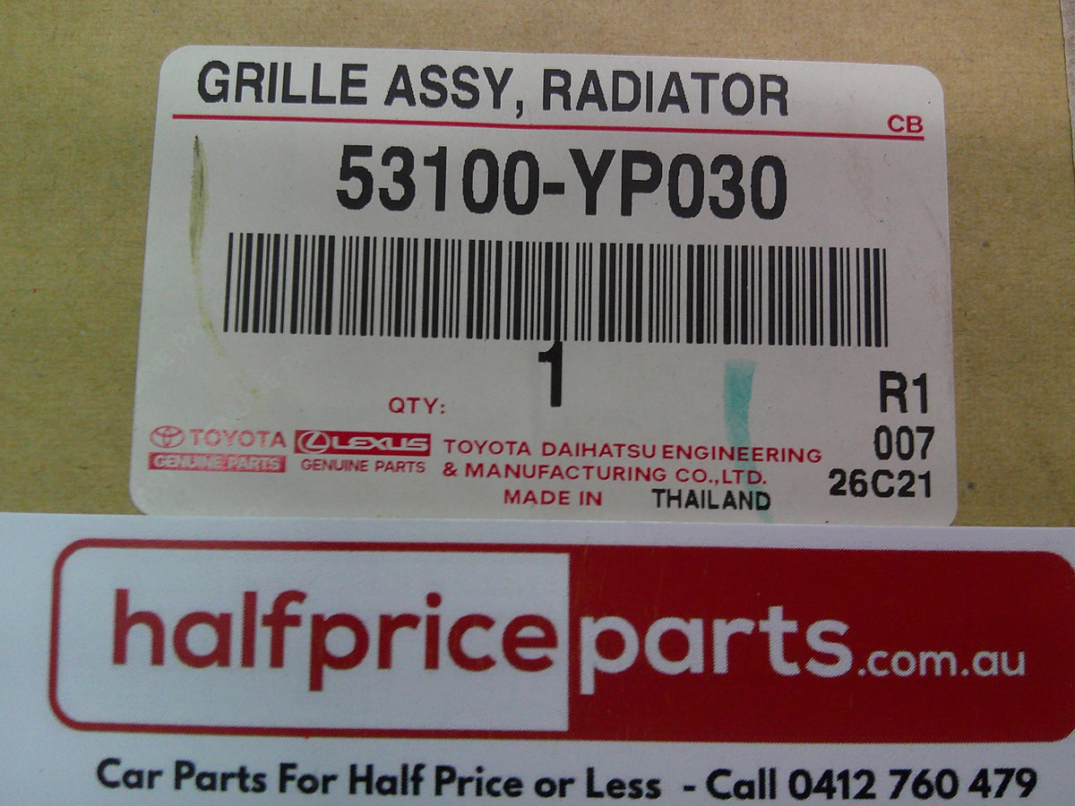 Toyota Hilux Genuine Front Grille Black and Chrome With Emblem New Part