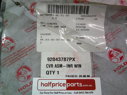 Holden VR Commodore Exec Genuine Driver Inner Mirror Cover Manual New Part
