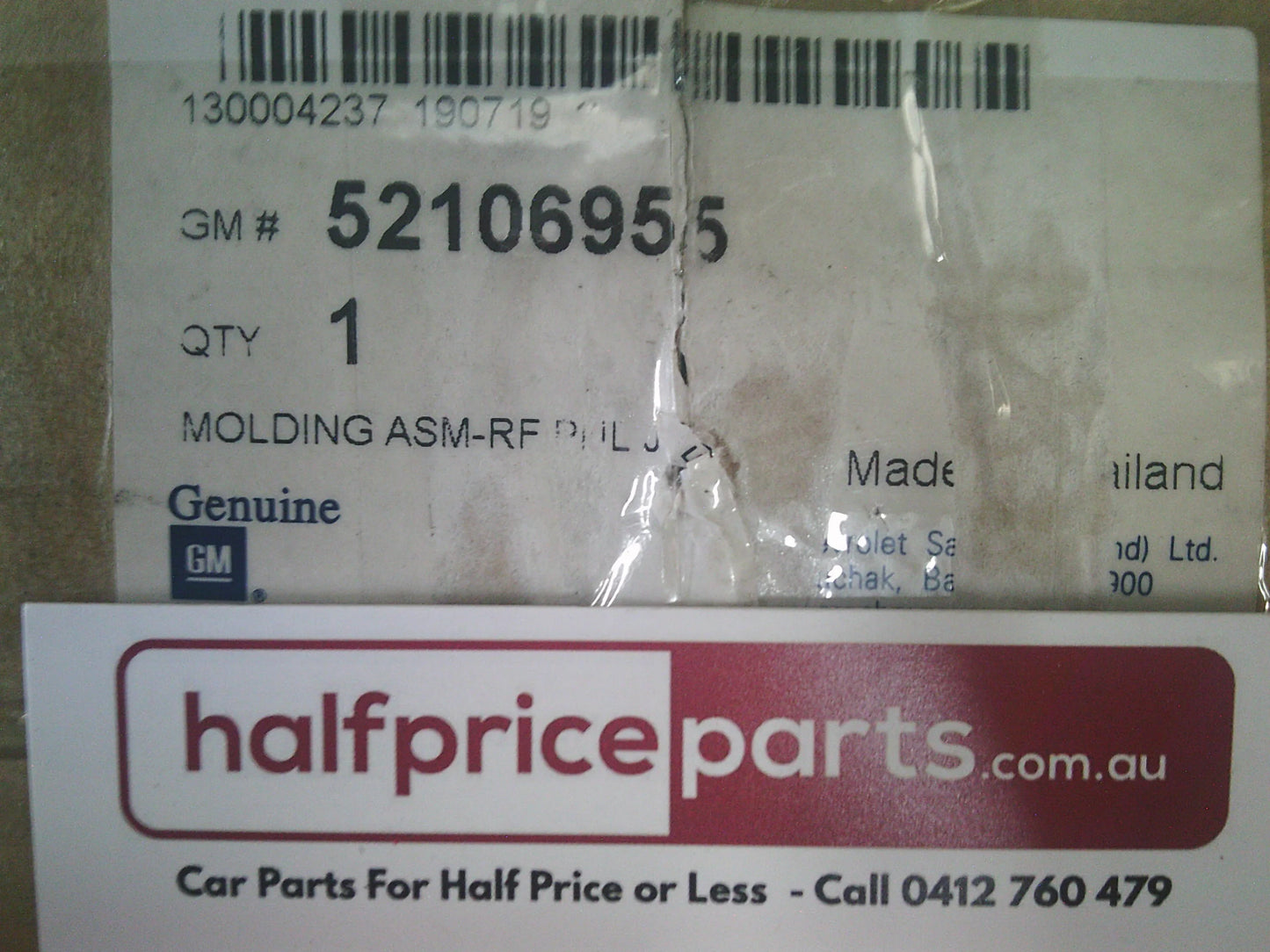 Holden RG Colorado Crew Cab Genuine Left Hand Front Roof Moulding New Part