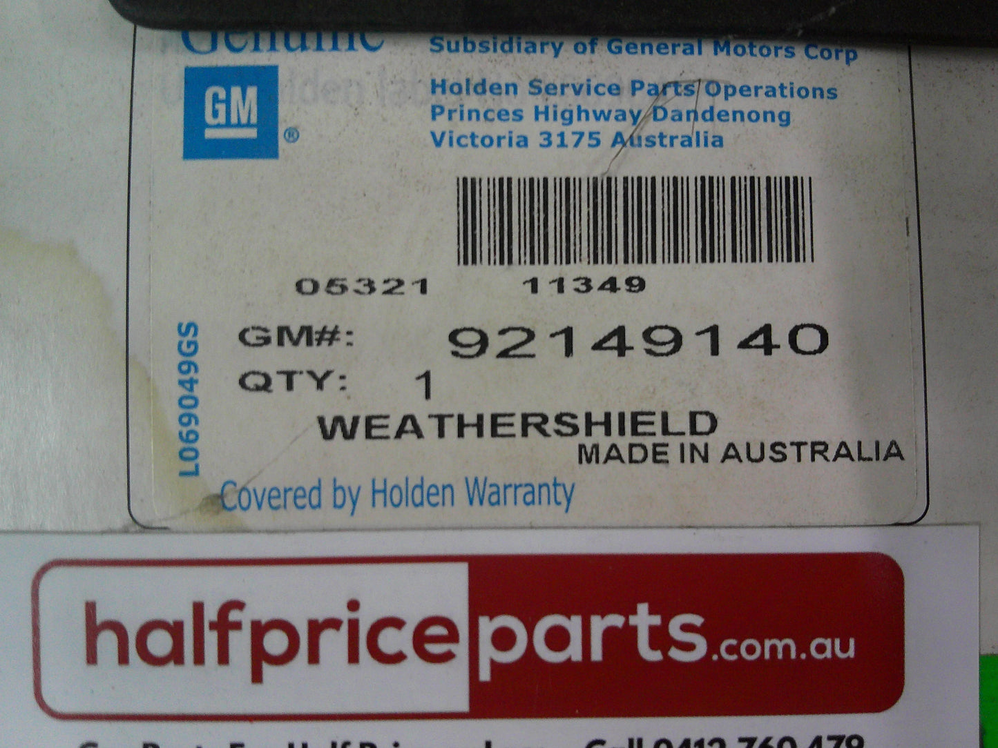 Holden CG Captiva Genuine Front Weather Shields Without Fitting (Replacement Only) Kit New Part