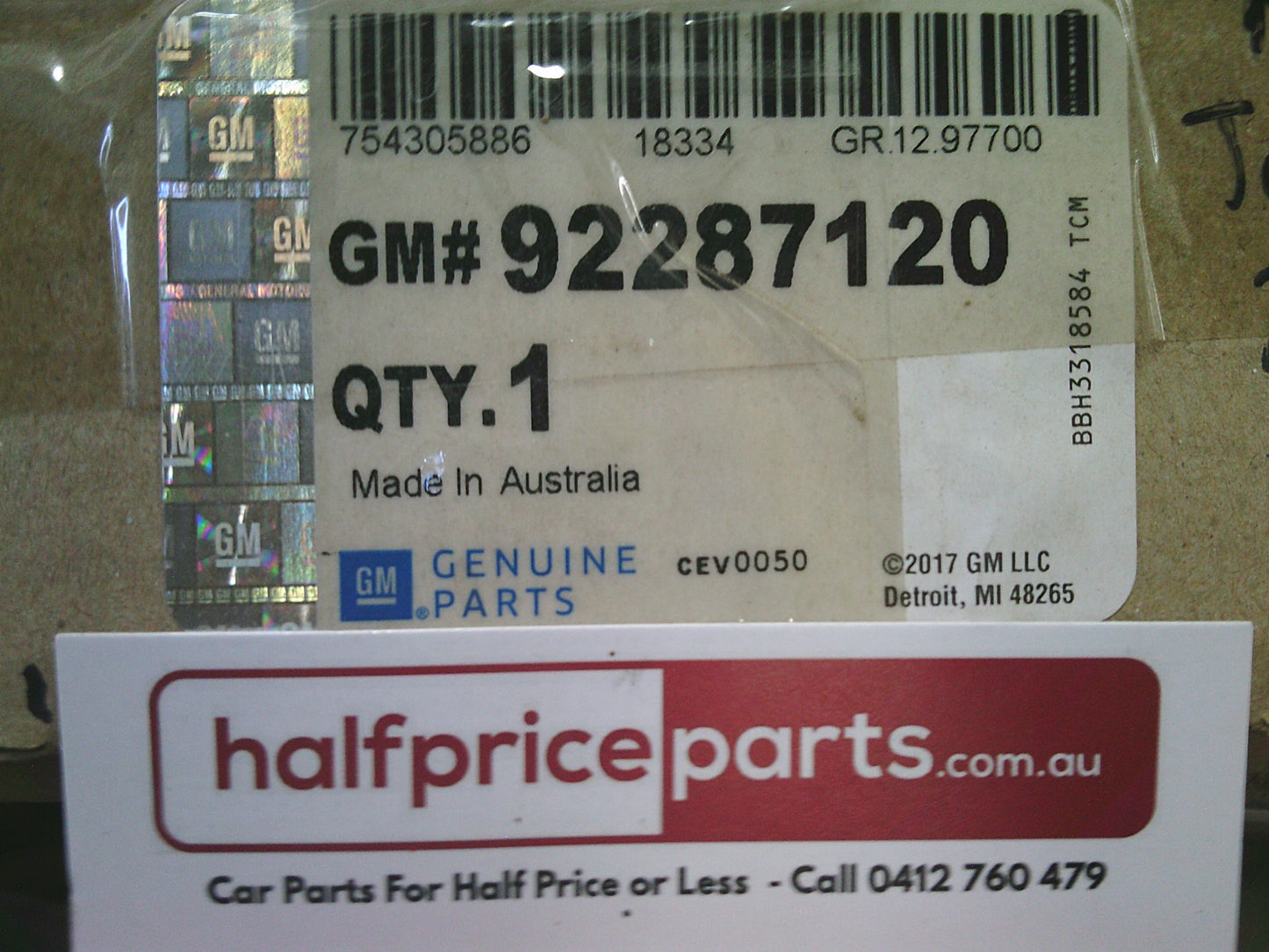 Holden RG Colorado Genuine Tonneau Cover Bow Only New Part
