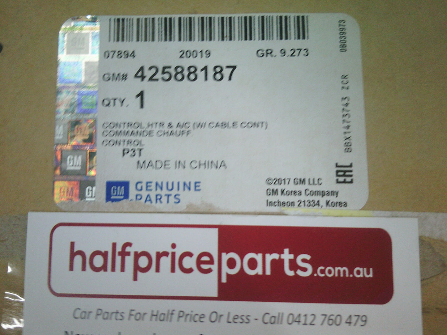 Holden Trax TJ Genuine A/C And Heater Controllers (Cable Not Included) - New Part