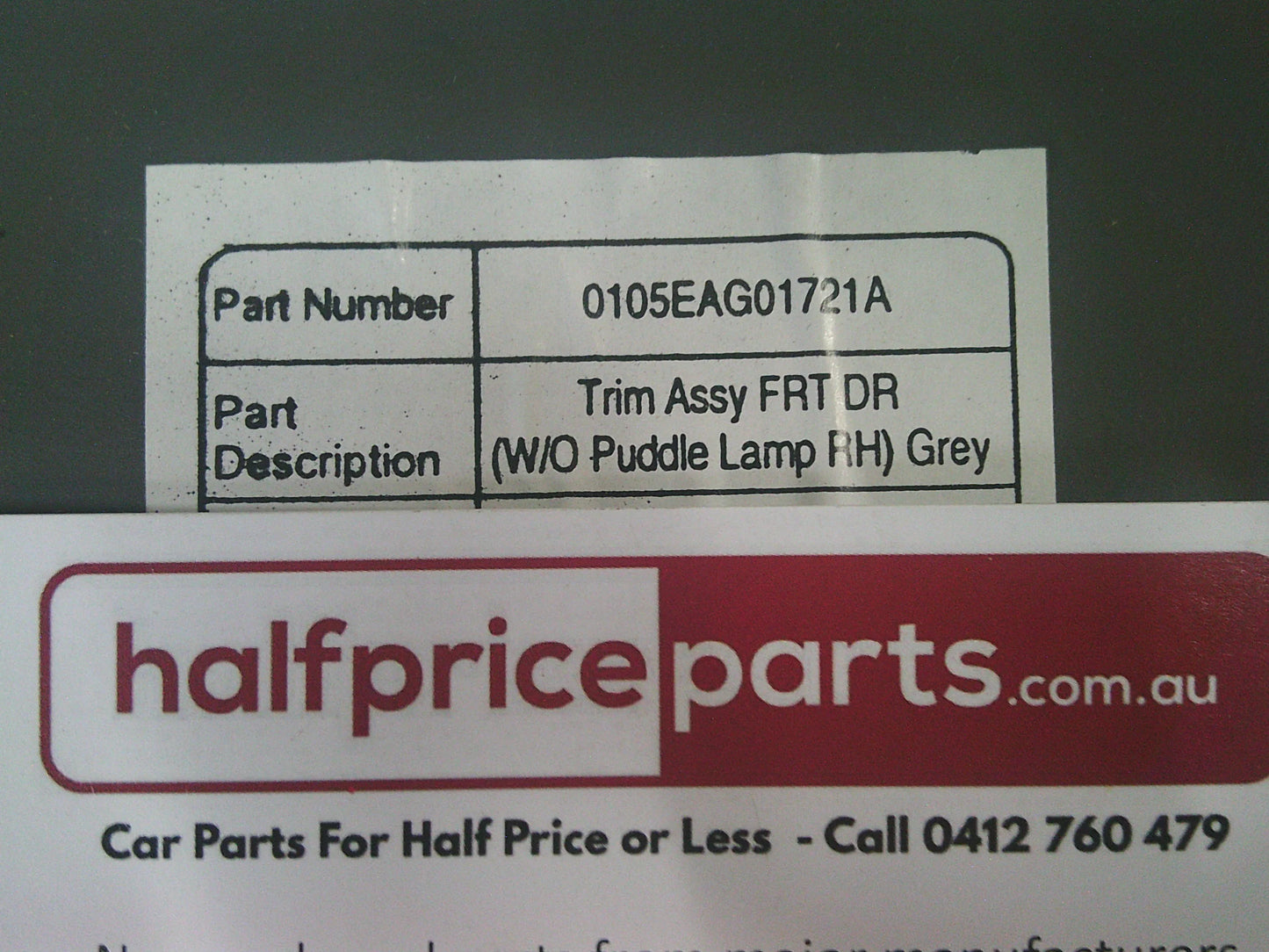 Mahindra Pick-Up Genuine Right Hand Front Door Trim (Grey) New Part