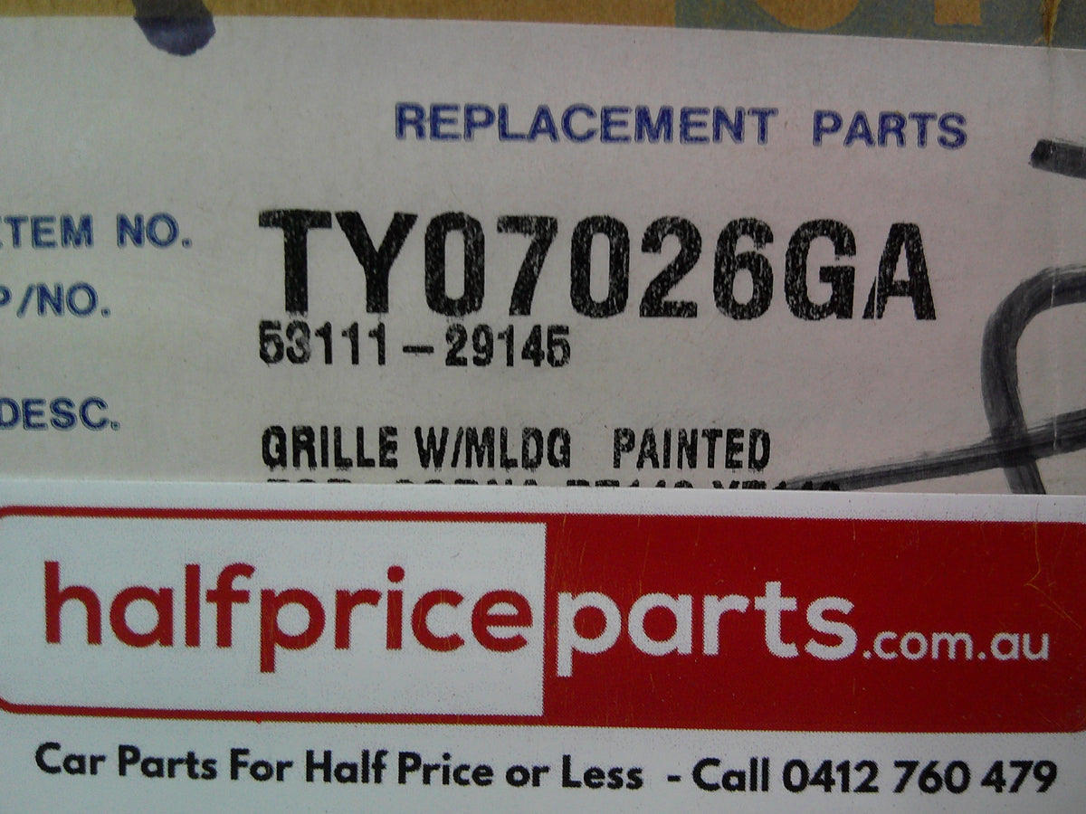 Tong Yang Front Black & Chrome Grille New Part Suits Toyota Corona ST141 New Part