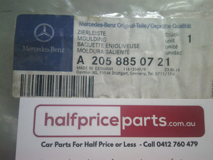 Mercedes Benz C-Class W205 Genuine Rear Bumper Chrome Moulding New Part