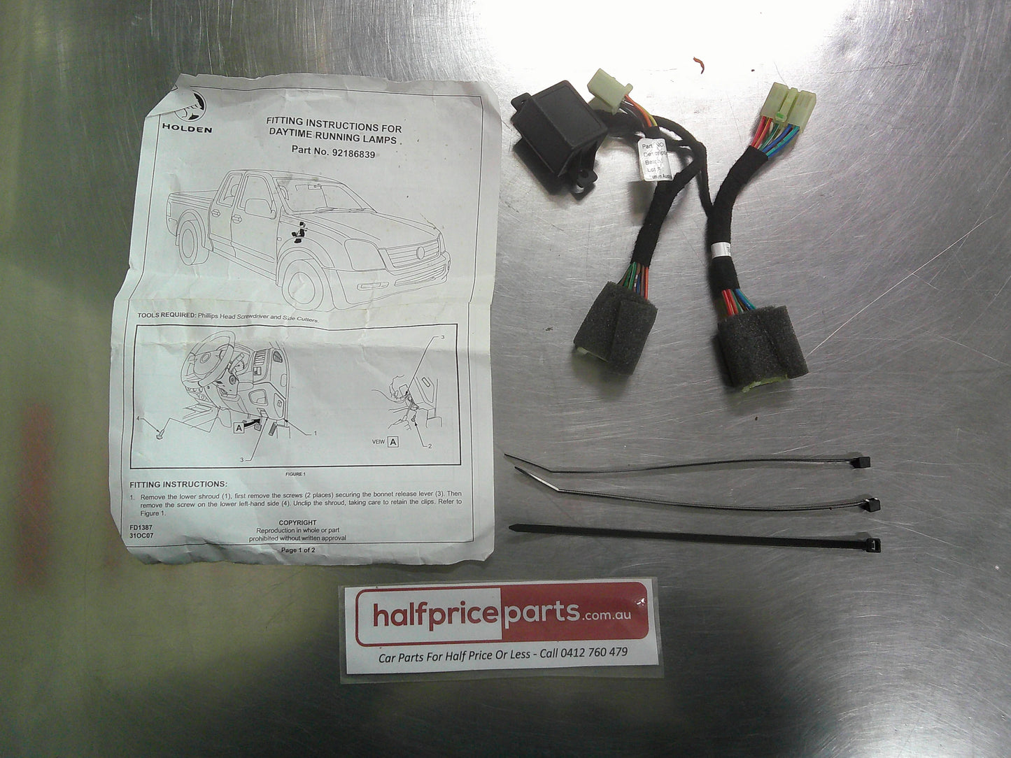 Holden RA Rodeo/RC Colorado  Genuine Daytime Running Light Patch Harness New Part