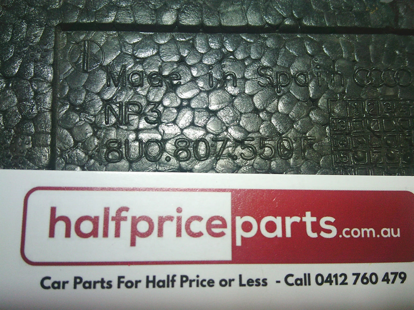 Audi Q3 Genuine Front Center Reinforcement Crash Bar Foam New Part