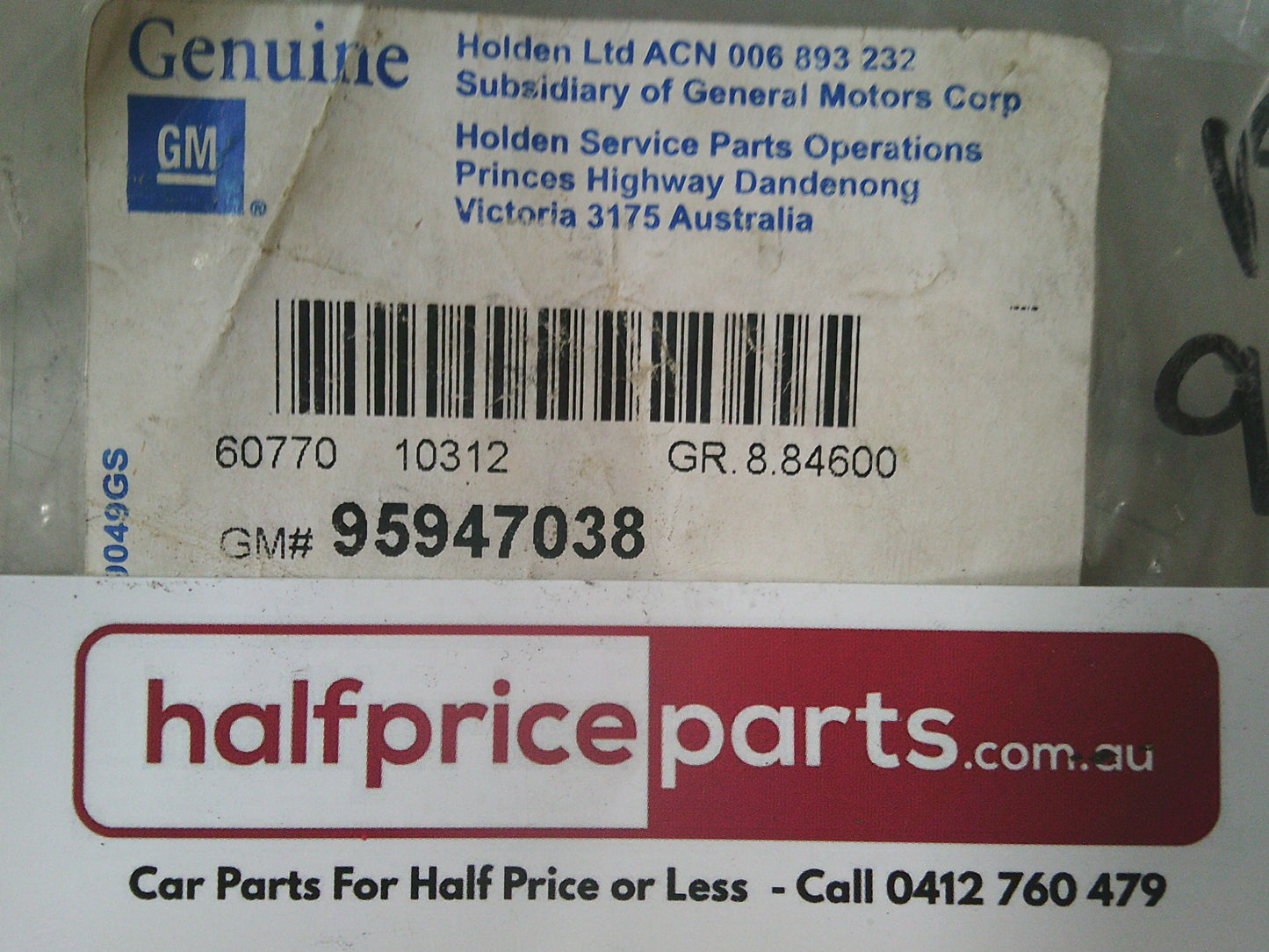 Holden JH Cruze Genuine Heater Pipe New Part