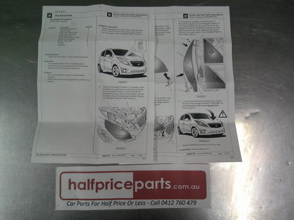 Holden Barina Spark Genuine Head Light Protector Kit New Part