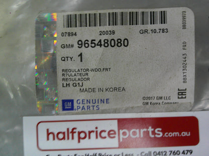 Holden JF Viva Genuine Left Hand Front Window Regulator (With Out Motor) New Part