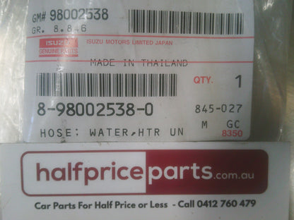 Holden Rodeo/Isuzu Genuine Heater Unit To Water Pipe Water Hose New Part