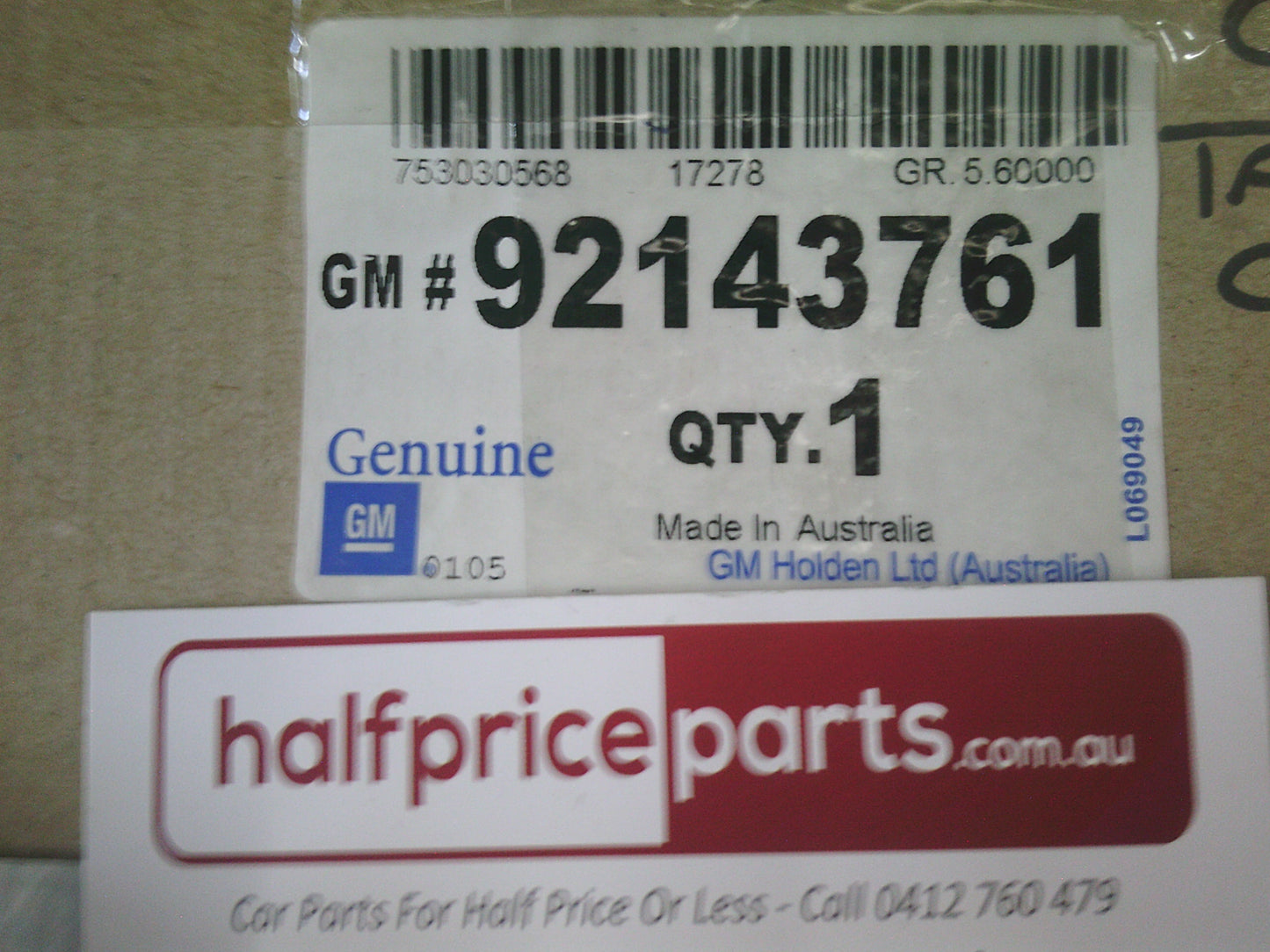 Holden VT-VU-VX-VY-VZ V6-V8 Commodore Tail Shaft Centre Bearing - New Part