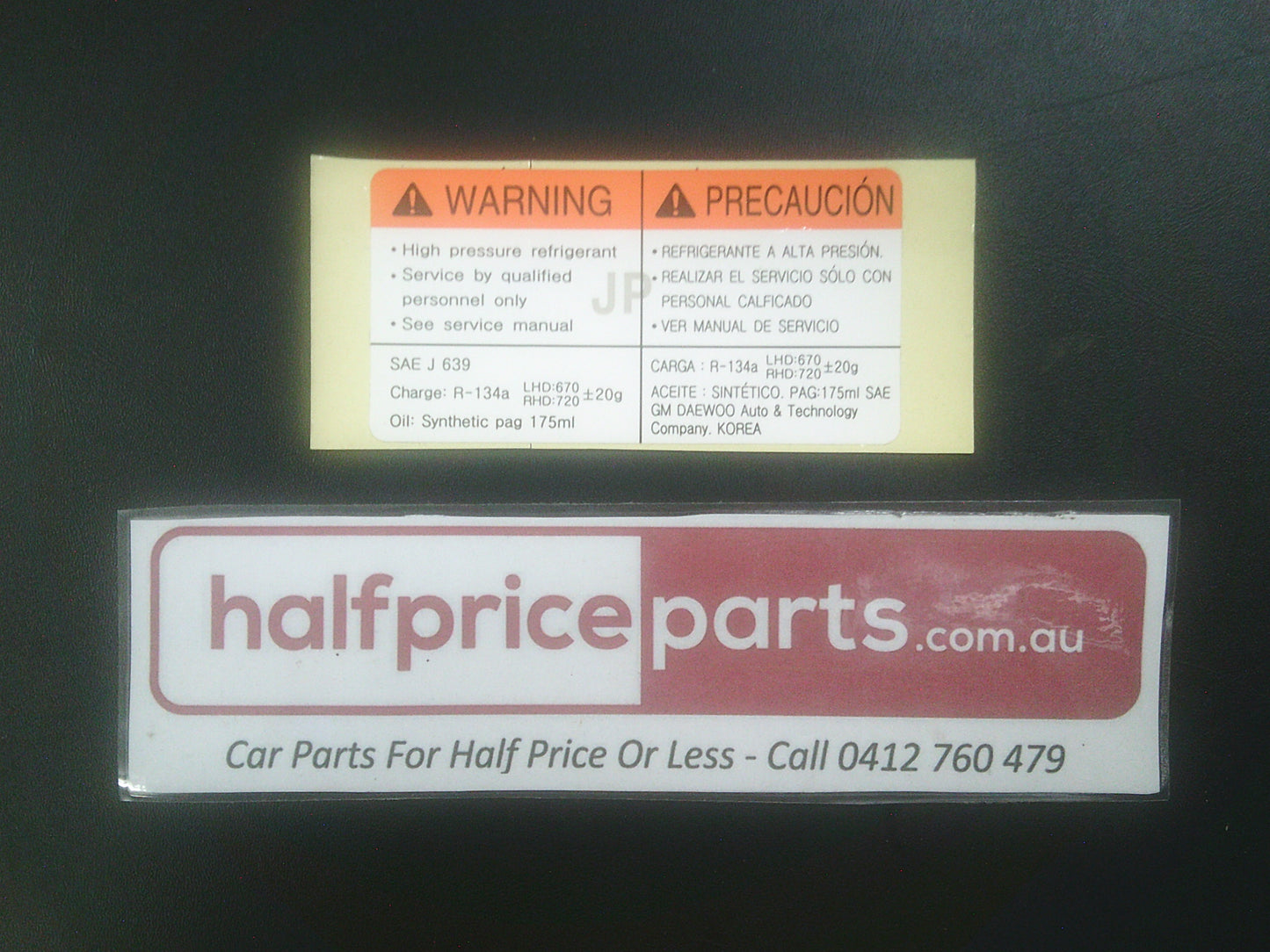 Daewoo/Holden Genuine A/C Sticker New Part
