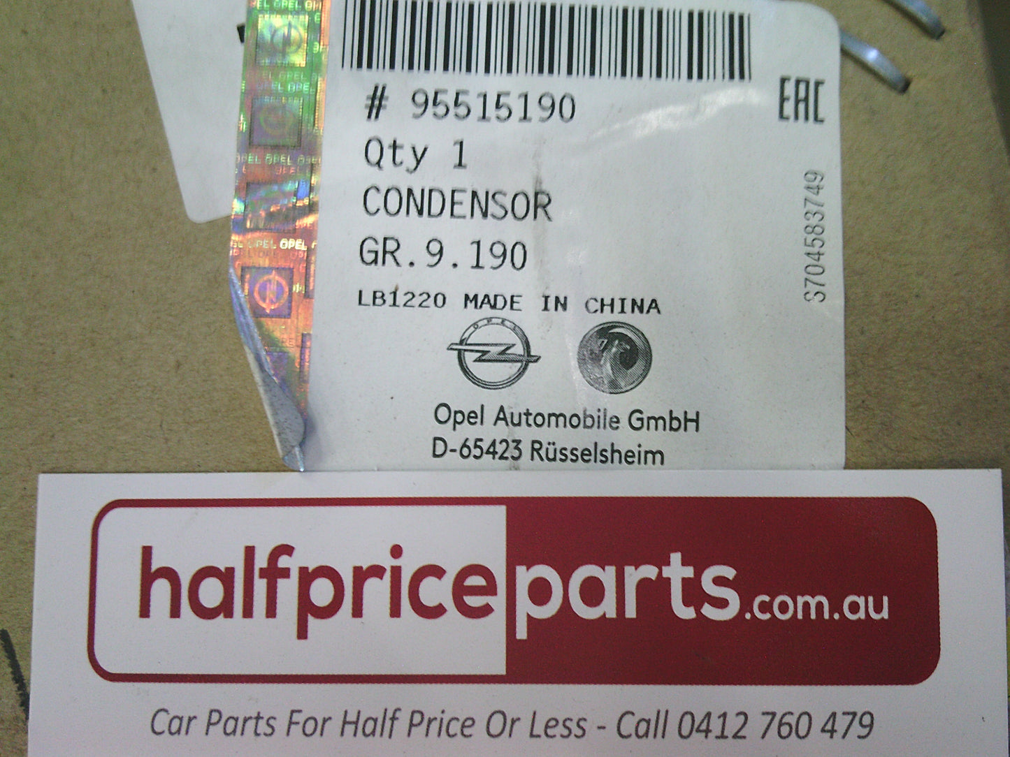 Holden AH Astra/Zafira-A Genuine Air Condition Condenser Assembly with Receiver Drier New Part