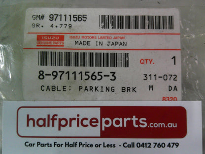 Holden TF Rodeo Right Hand Rear Hand Brake Cable New Part