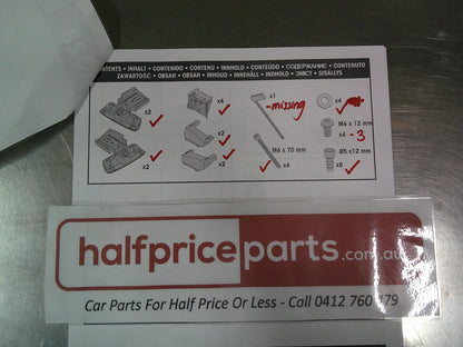Yakima Whispbar & Prorack Roof Rack Fitting Kit K328 for Wing, HD & P Bars New Part