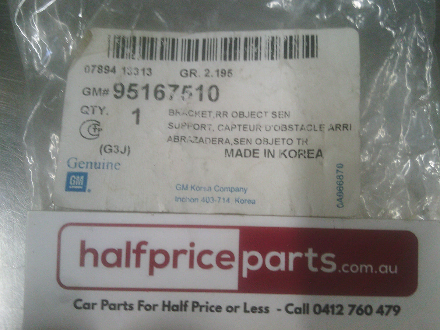 Holden JH Cruze Genuine Rear Park Assist Sensor Bracket Set New Part