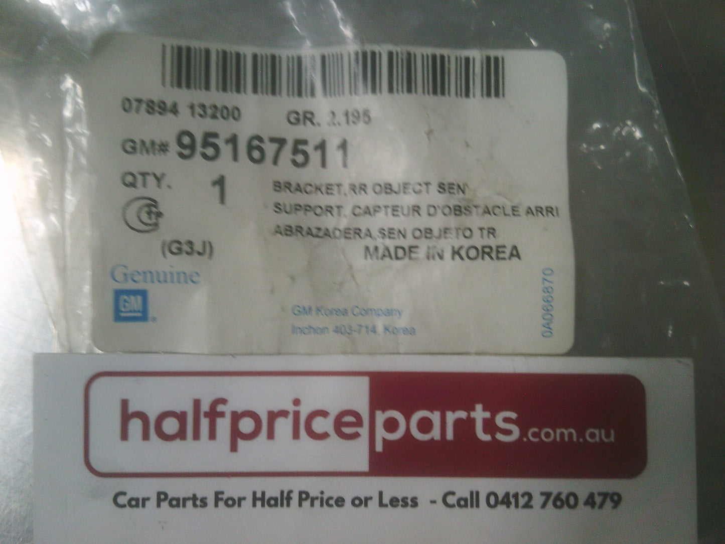 Holden JH Cruze Genuine Rear Park Assist Sensor Bracket Set New Part
