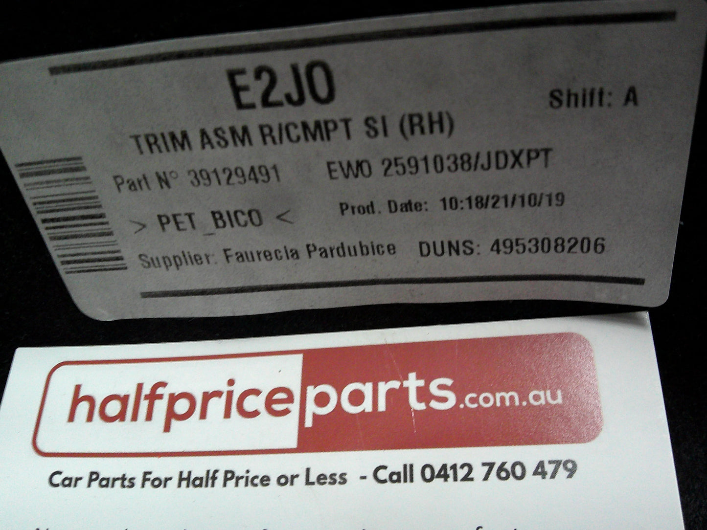 Holden ZB Commodore Sports Back Genuine Right Hand Inner Side Trim Panel New Part