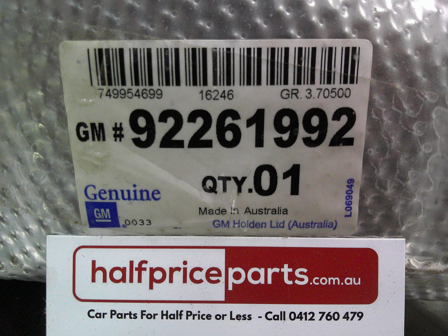 Holden WN Caprice 3.6Ltr V6 Right Hand Rear Muffler Heat Shield New Part