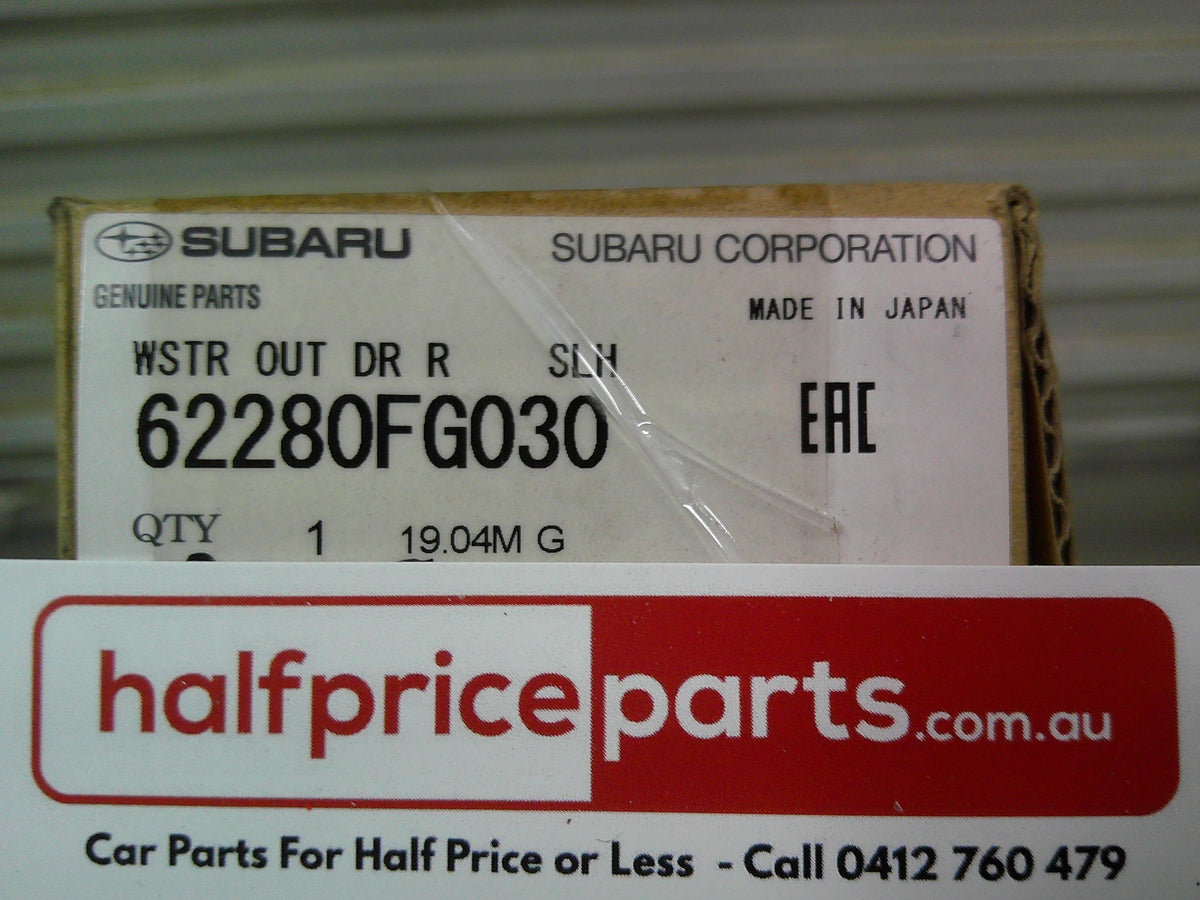 Subaru WRX/STI  Impreza Sedan Genuine Left Hand Front Outer Chrome Weather Strip New Part