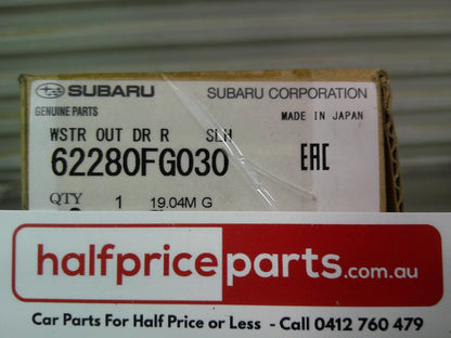 Subaru WRX/STI  Impreza Sedan Genuine Left Hand Front Outer Chrome Weather Strip New Part