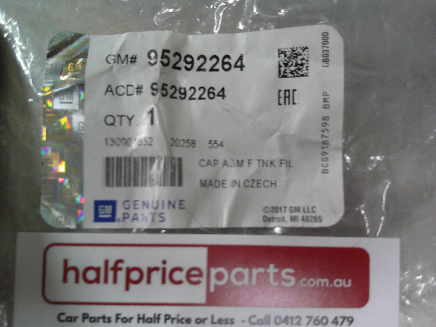 Holden RG Colorado Genuine Diesel Fuel Filler Cap New Part