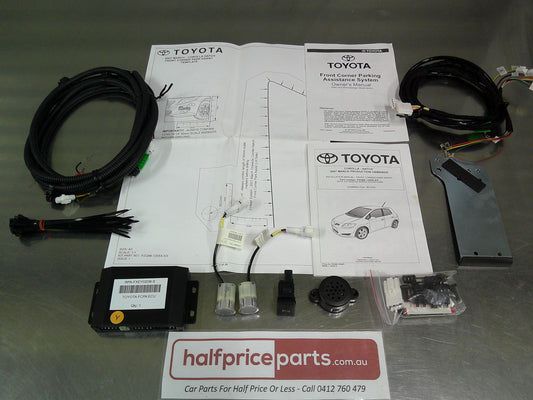 Toyota Corolla Hatch Genuine Front 2 Head Park Assist Complete Kit (Factory Silver Pearl) New Part