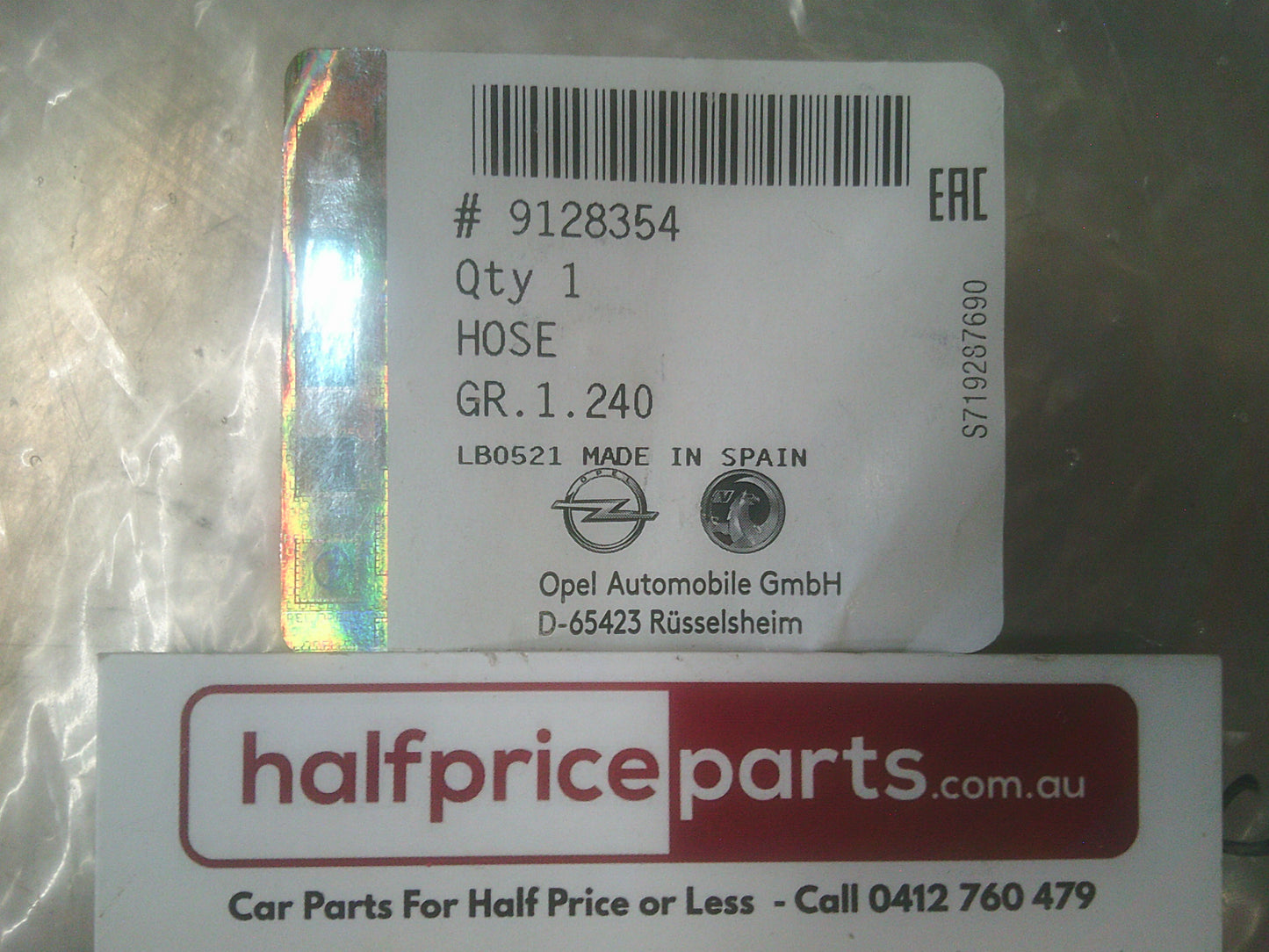 Holden XC Barina Genuine Water Coolant Hose New Part