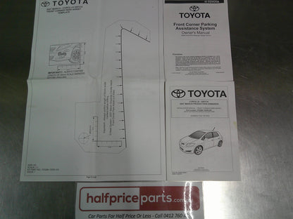 Toyota Corolla Hatch Genuine Front 2 Head Park Assist Complete Kit (Factory Silver Pearl) New Part