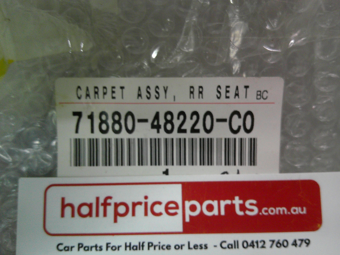 Toyota Kluger Genuine Right Hand Rear Seat Back Board (Black) New Part
