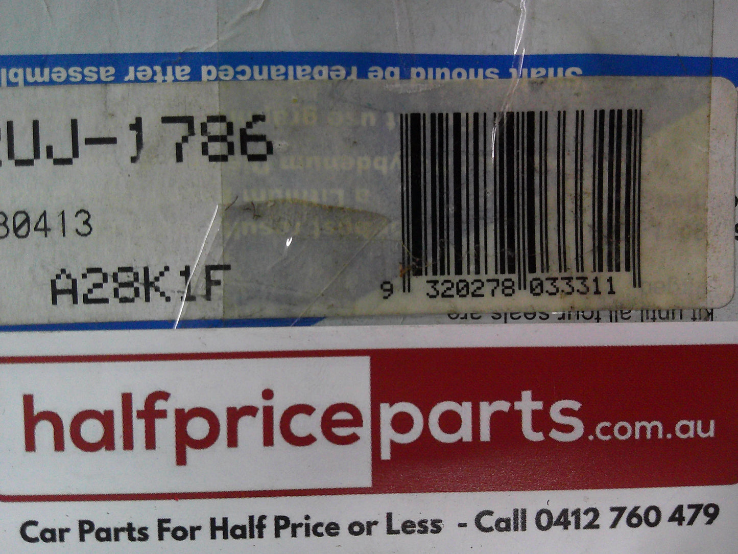 Hardy Spicer Universal Joint Kit Suits Holden 6CYL FX FJ FB FC FE EK EJ FRONT, EH HD HR HK HT HG HQ HJ HX HZ VB VC VH LC LJ LH LX UC New Part