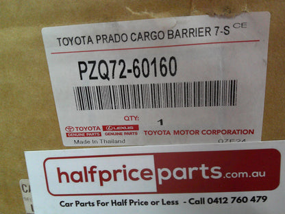 Toyota Landcruiser Prado GXL/VX/Kakadu Genuine Cargo Barrier New Part