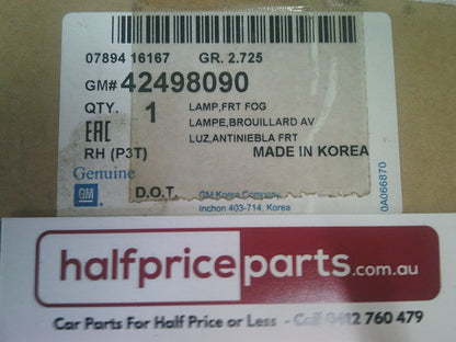 Holden Trax Genuine Right Hand Front Fog Light And Bracket Assembly New Part