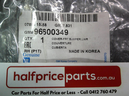 Holden TK Barina Genuine Right Hand Lower Front Bumper Cover New Part