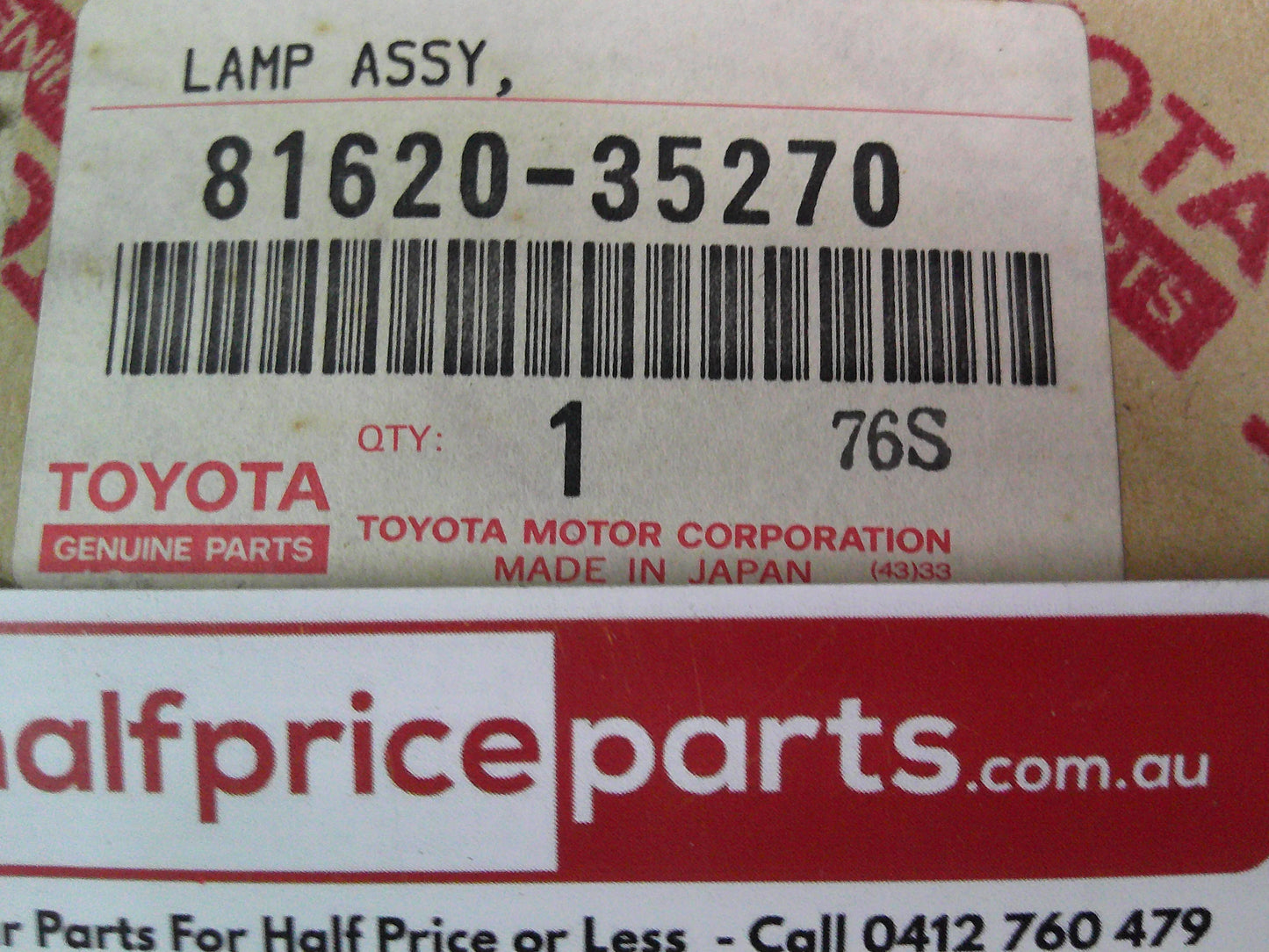 Toyota Hilux 2WD LN86R Genuine Left Hand Park Light Indicator( Gray Trim) New Part