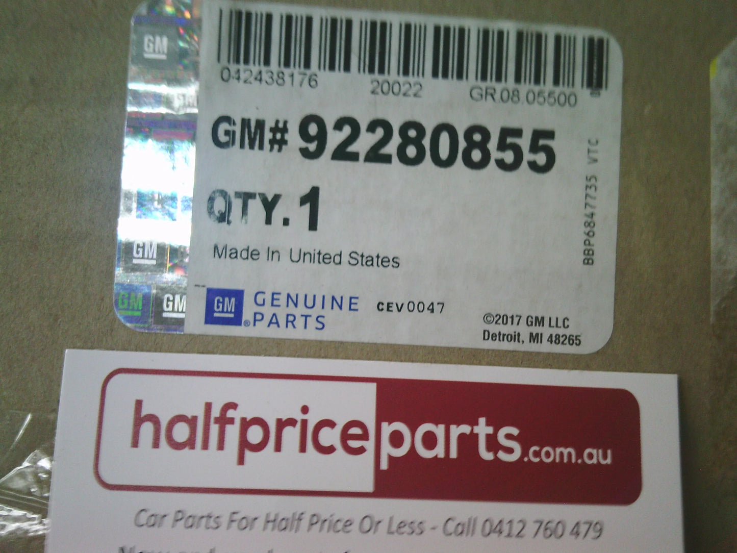 Holden VF SS/SSV Commodore 6.2Ltr Genuine Left Hand Side Bonnet Decal (Black) New Part