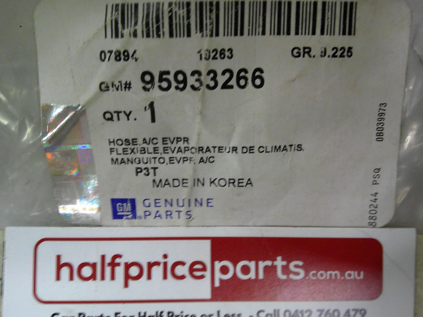 Holden TM Barina Genuine A/C Evaporator Hose Assembly New Part
