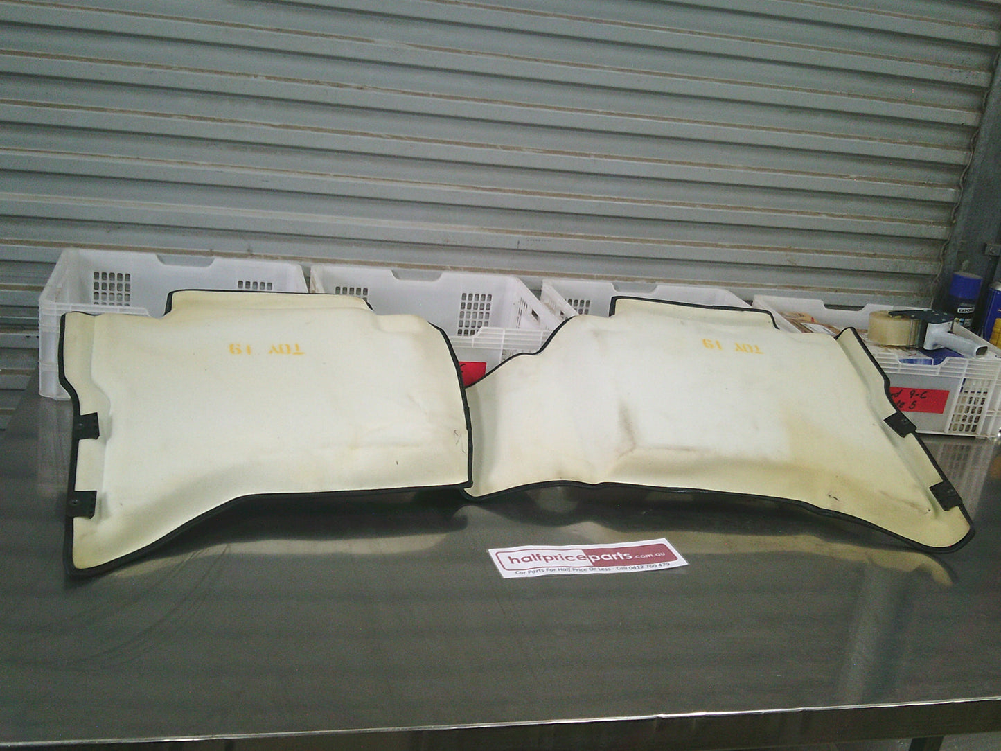 Sand Grabba Black PVC/Rubber Rear Mat To Suit Toyota Hilux Dual Cab -  New Part