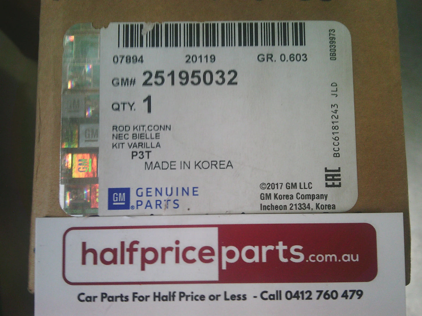 Holden TM Barina/Trax 1.4Ltr Turbo Genuine Set Of 4 Connecting Rod (Set OF 4) New Part