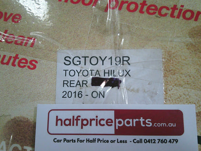 Sand Grabba Black PVC/Rubber Rear Mat To Suit Toyota Hilux Dual Cab -  New Part