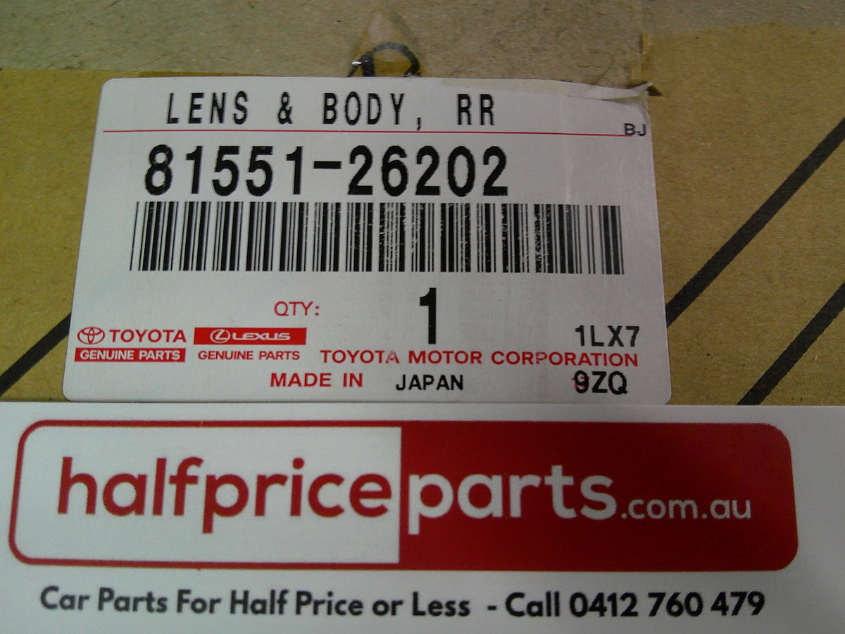 Toyota Hiace KDH2/TRH2 Genuine Right Hand Rear Tail Light Assembly New Part.