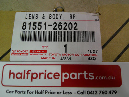 Toyota Hiace KDH2/TRH2 Genuine Right Hand Rear Tail Light Assembly New Part.