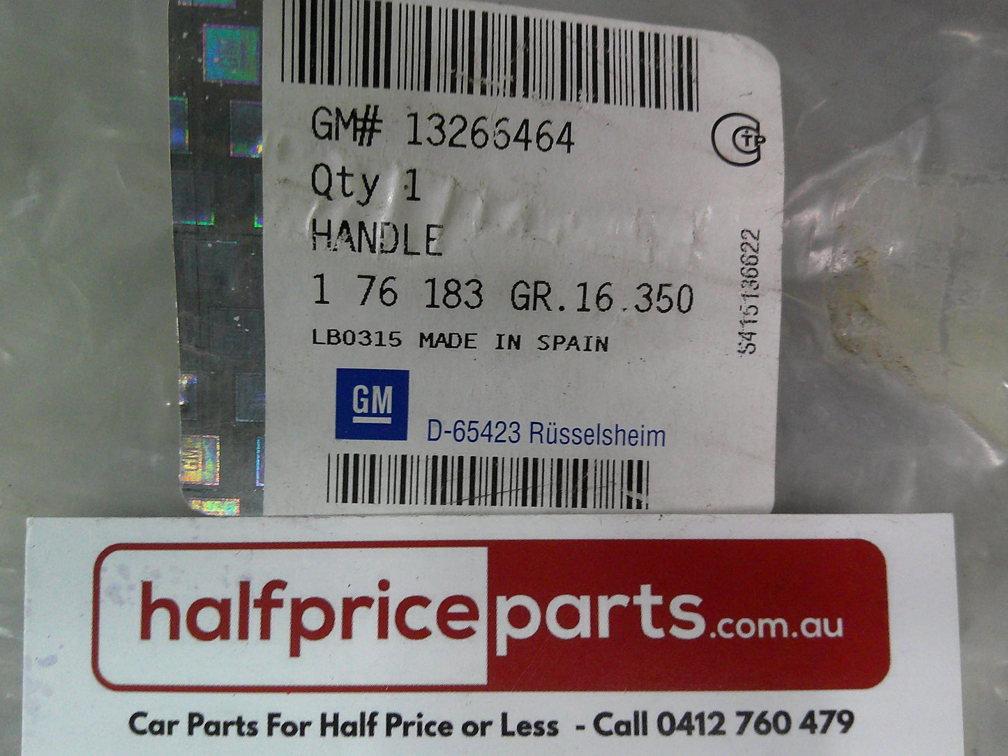 Holden Astra H Twintop Convertible Genuine Chrome Tail Gate Handle New Part