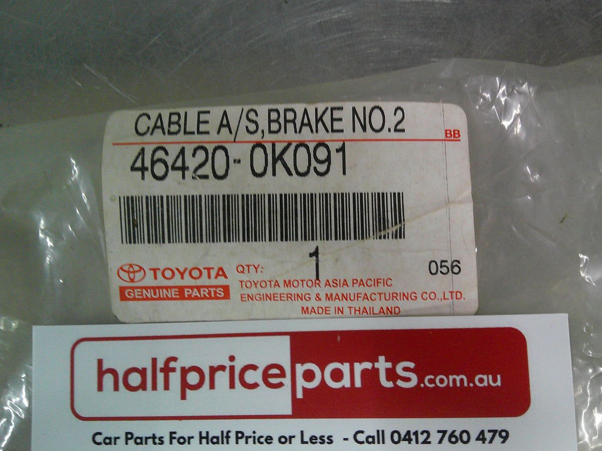 Toyota Hilux GGN25/KUN26 4WD Genuine No.2 Rear Hand Brake Cable Assembly New Part