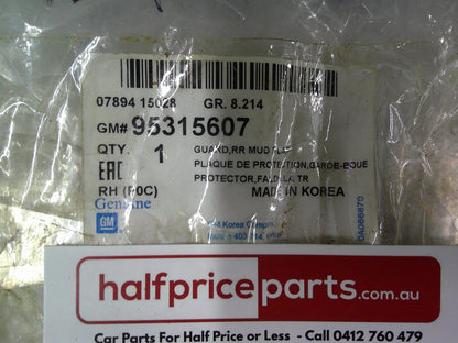 Holden CG Captiva Genuine Right Hand Rear Mud Flap New Part