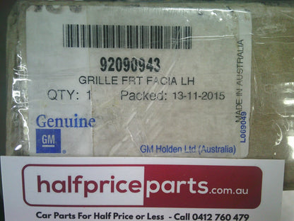 Holden VX Commodore Sedan/Wagon Genuine Left Hand Front Grille (Black And Silver) New Part