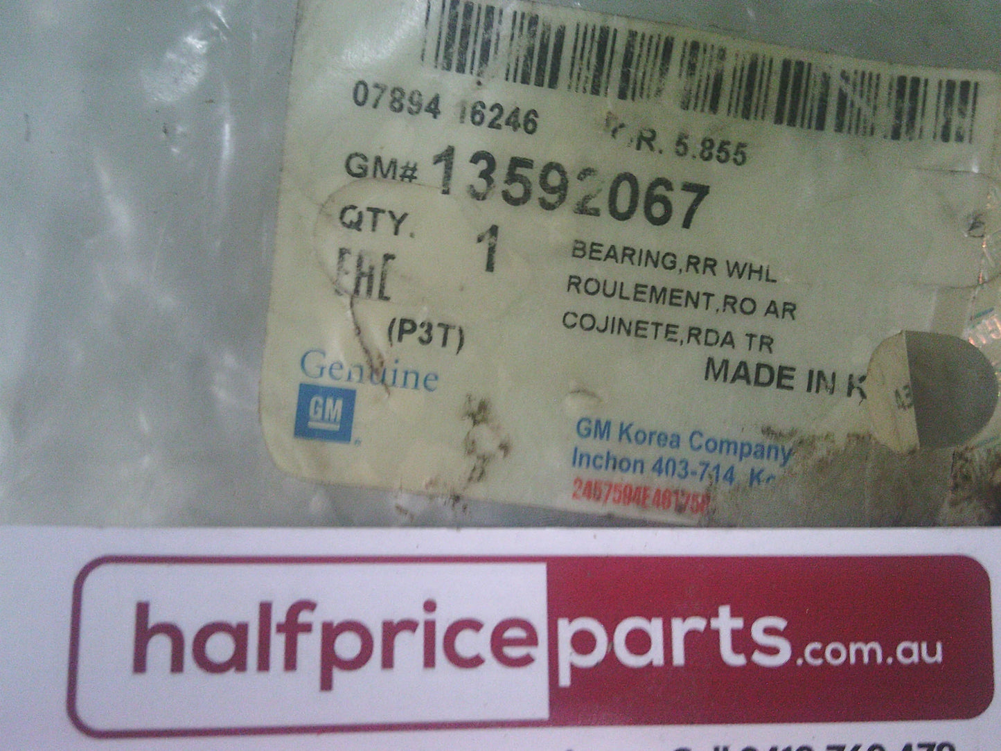 Holden TM Barina Spark/Trax Genuine Front Left Or Right Wheel Bearing New Part