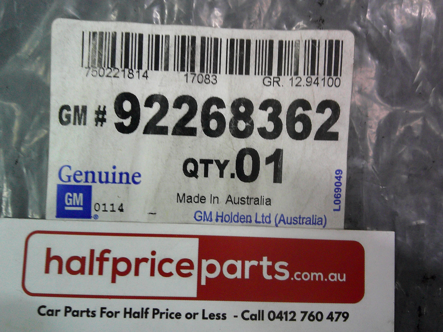 Holden Genuine Inner Body Seal New Part